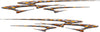flaming barbwire stripes decal kit for jeep